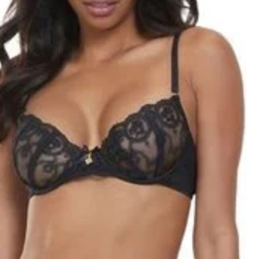 SEVEN ‘TILL MIDNIGHT LACE BRA BLACK SIZE SMALL NWOT - Picture 15 of 16